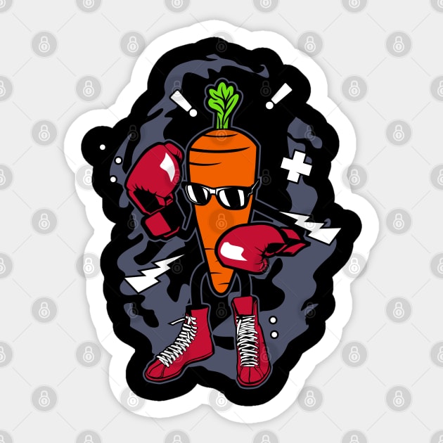 BOXING CARROT Sticker by beanbeardy